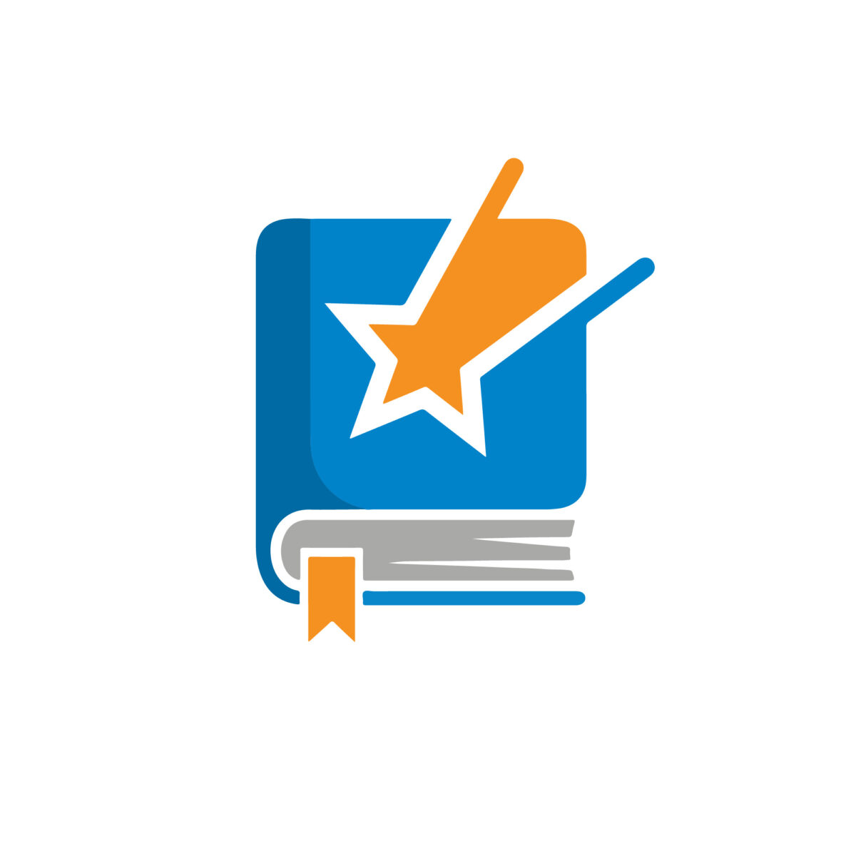 Thiết kế logo trường học biểu tượng cuốn sách