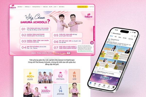 Website và trang fanpage trường học